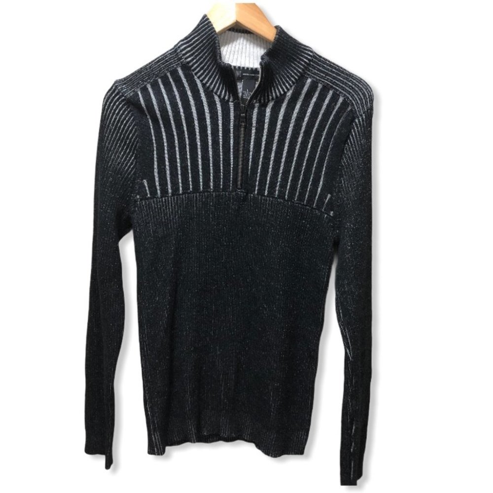 {INC International} Fitted Quarter Zip Pullover